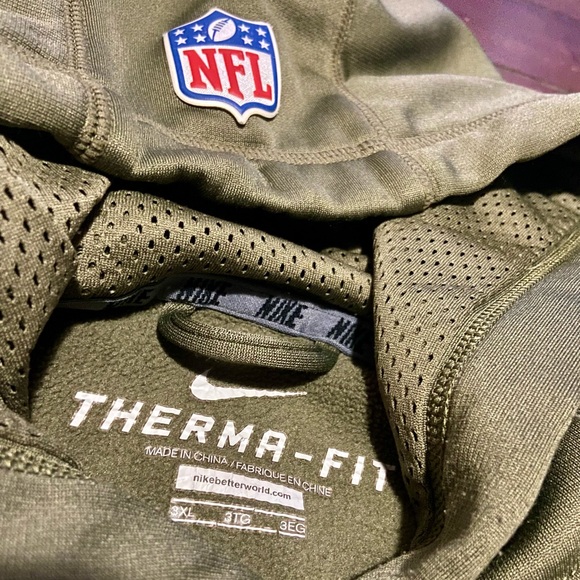 NFL NY Jets Sweater. Salute Serviceman edition. 3XL. Nike Therma-fit. - Picture 2 of 4
